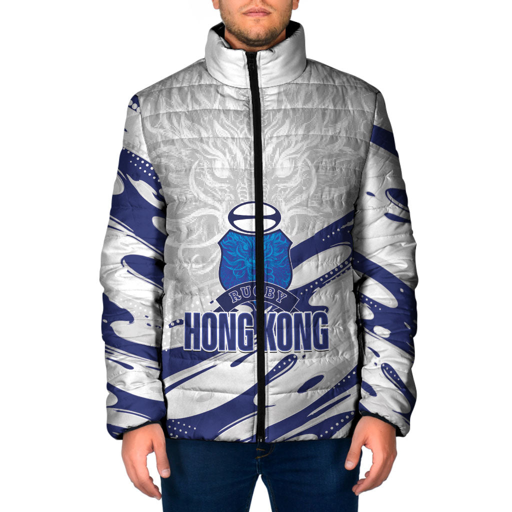 Custom Hong Kong Rugby 2026 Padded Jacket Go Dragon White Version