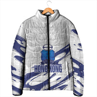 Custom Hong Kong Rugby 2026 Padded Jacket Go Dragon White Version