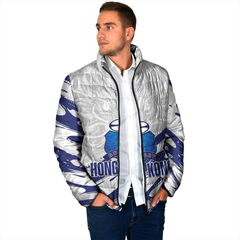 Custom Hong Kong Rugby 2026 Padded Jacket Go Dragon White Version