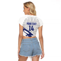 Custom Hong Kong Rugby 2026 Raglan Cropped T Shirt Go Dragon White Version