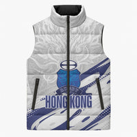 Custom Hong Kong Rugby 2026 Sleeveless Puffer Jacket Go Dragon White Version