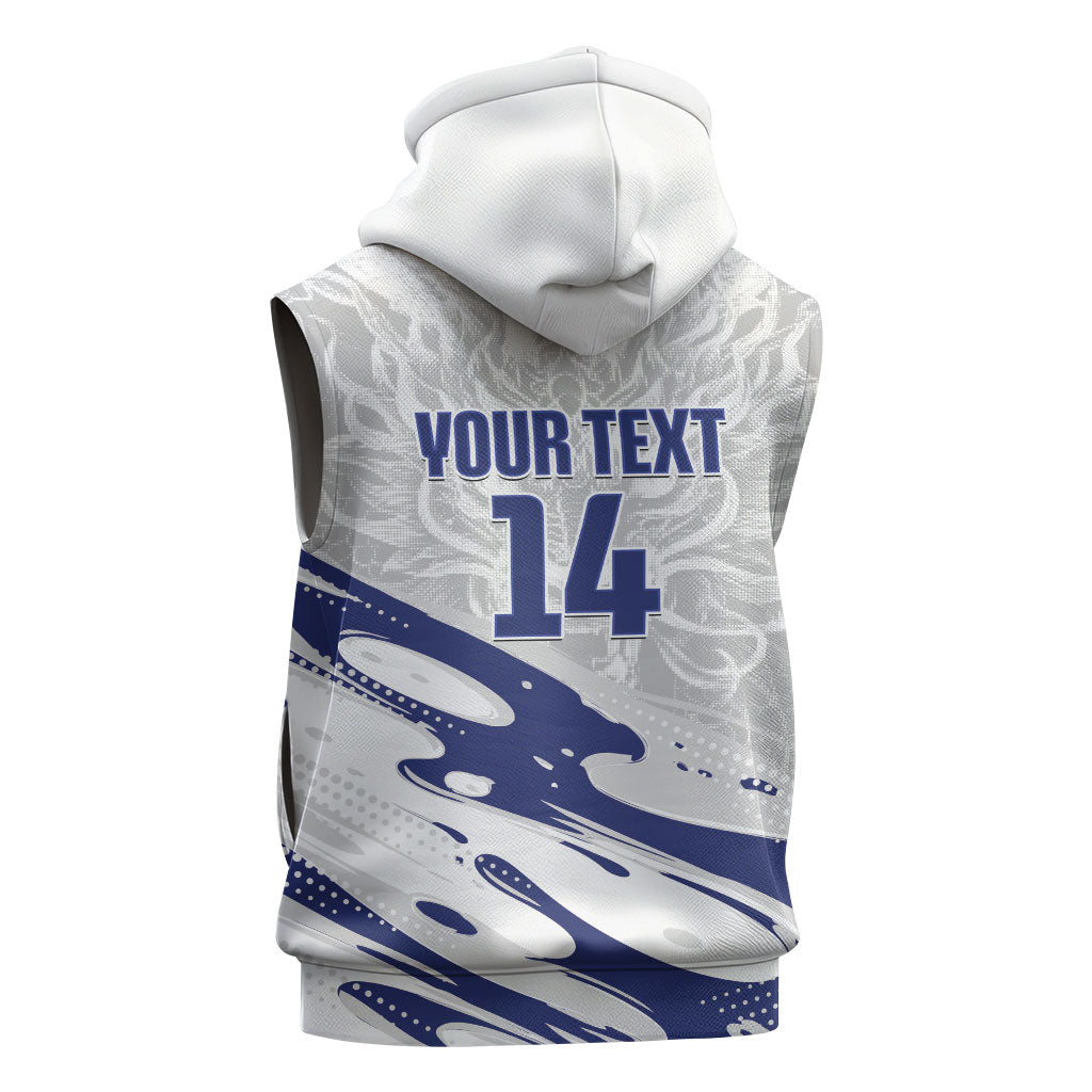 Custom Hong Kong Rugby 2026 Sleeveless Zip Hoodie Go Dragon White Version