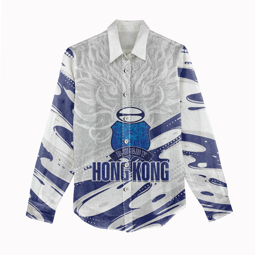 Custom Hong Kong Rugby 2026 Women Casual Shirt Go Dragon White Version