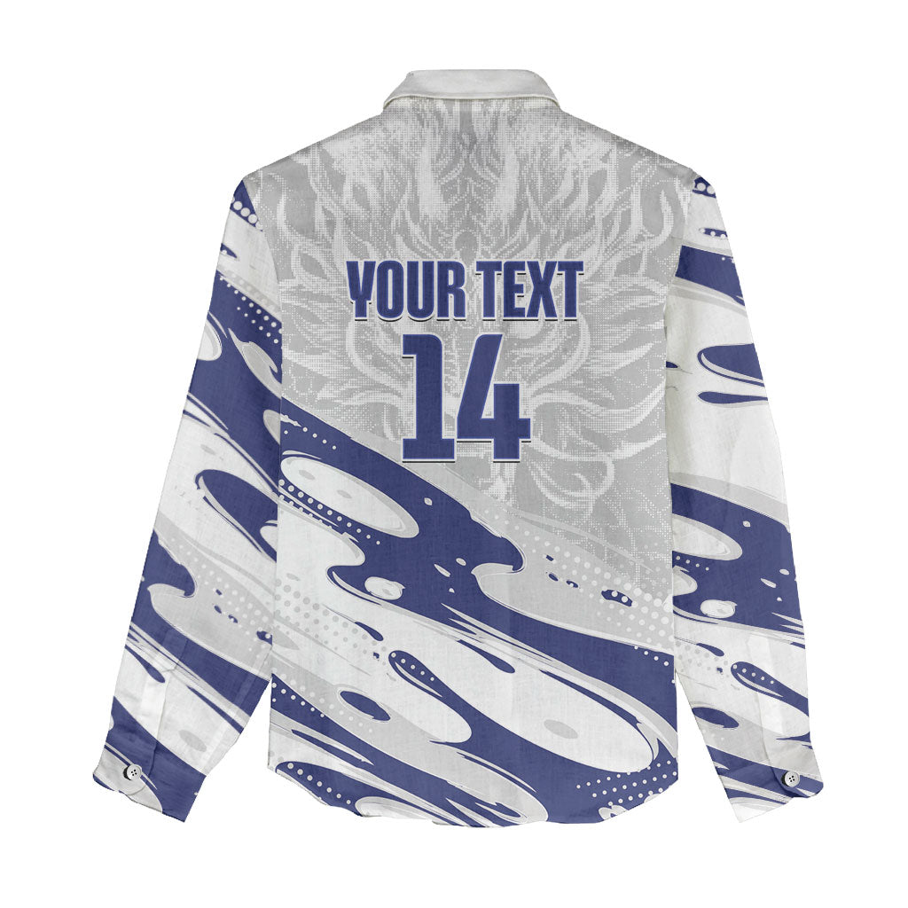 Custom Hong Kong Rugby 2026 Women Casual Shirt Go Dragon White Version