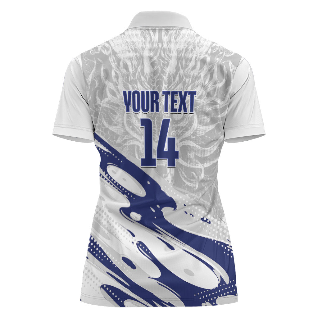 Custom Hong Kong Rugby 2026 Women Polo Shirt Go Dragon White Version