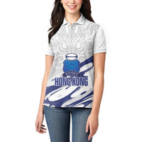 Custom Hong Kong Rugby 2026 Women Polo Shirt Go Dragon White Version