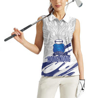 Custom Hong Kong Rugby 2026 Women Sleeveless Polo Shirt Go Dragon White Version