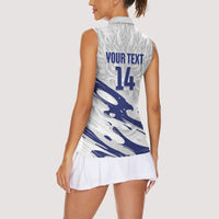 Custom Hong Kong Rugby 2026 Women Sleeveless Polo Shirt Go Dragon White Version