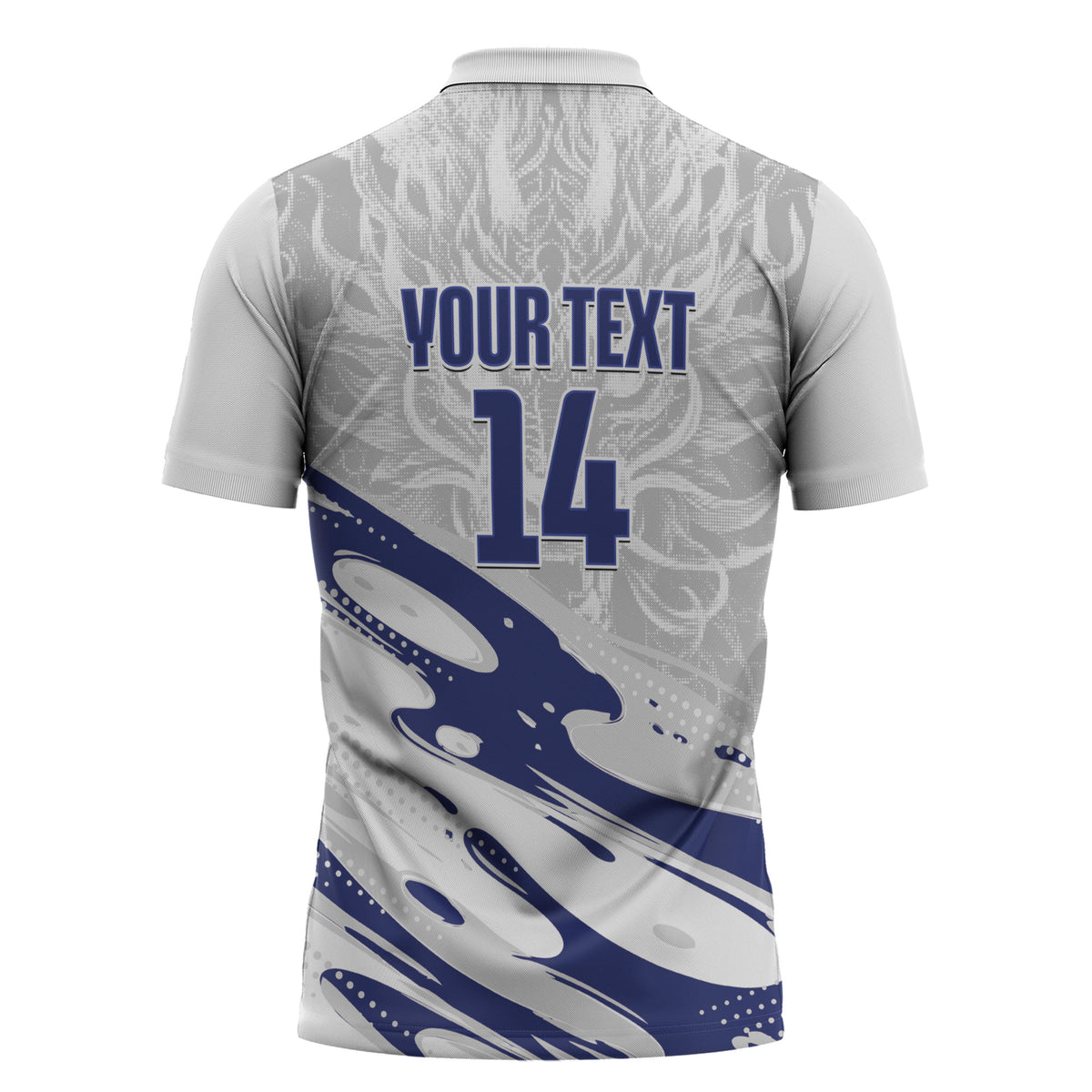 Custom Hong Kong Rugby 2026 Zipper Polo Shirt Go Dragon White Version