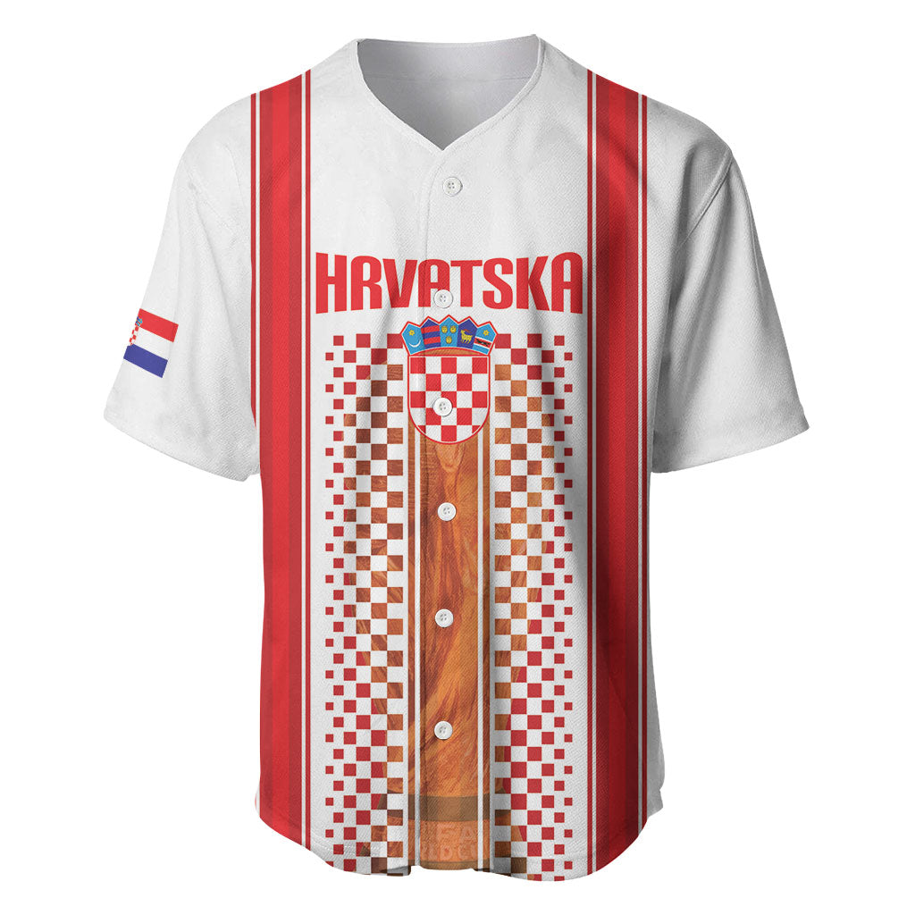 Custom Croatia Football 2026 Baseball Jersey Hrvatska Checkerboard Trophy Style