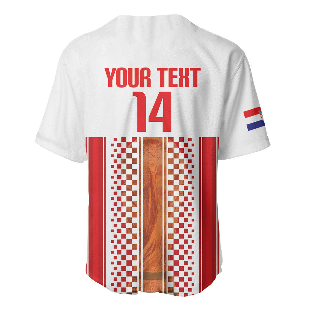 Custom Croatia Football 2026 Baseball Jersey Hrvatska Checkerboard Trophy Style