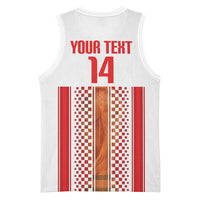 Custom Croatia Football 2026 Basketball Jersey Hrvatska Checkerboard Trophy Style