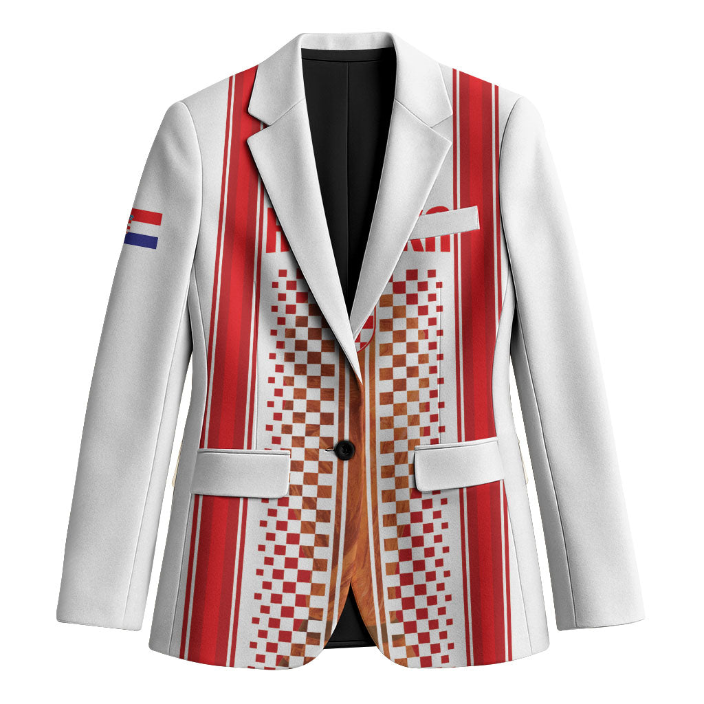Custom Croatia Football 2026 Blazer Hrvatska Checkerboard Trophy Style