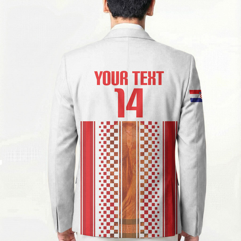 Custom Croatia Football 2026 Blazer Hrvatska Checkerboard Trophy Style