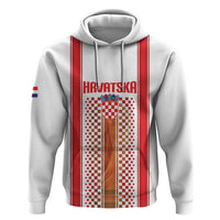 Custom Croatia Football 2026 Hoodie Hrvatska Checkerboard Trophy Style