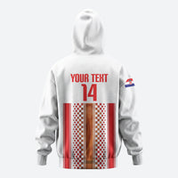Custom Croatia Football 2026 Hoodie Hrvatska Checkerboard Trophy Style