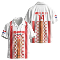 Custom Croatia Football 2026 Kid Hawaiian Shirt Hrvatska Checkerboard Trophy Style