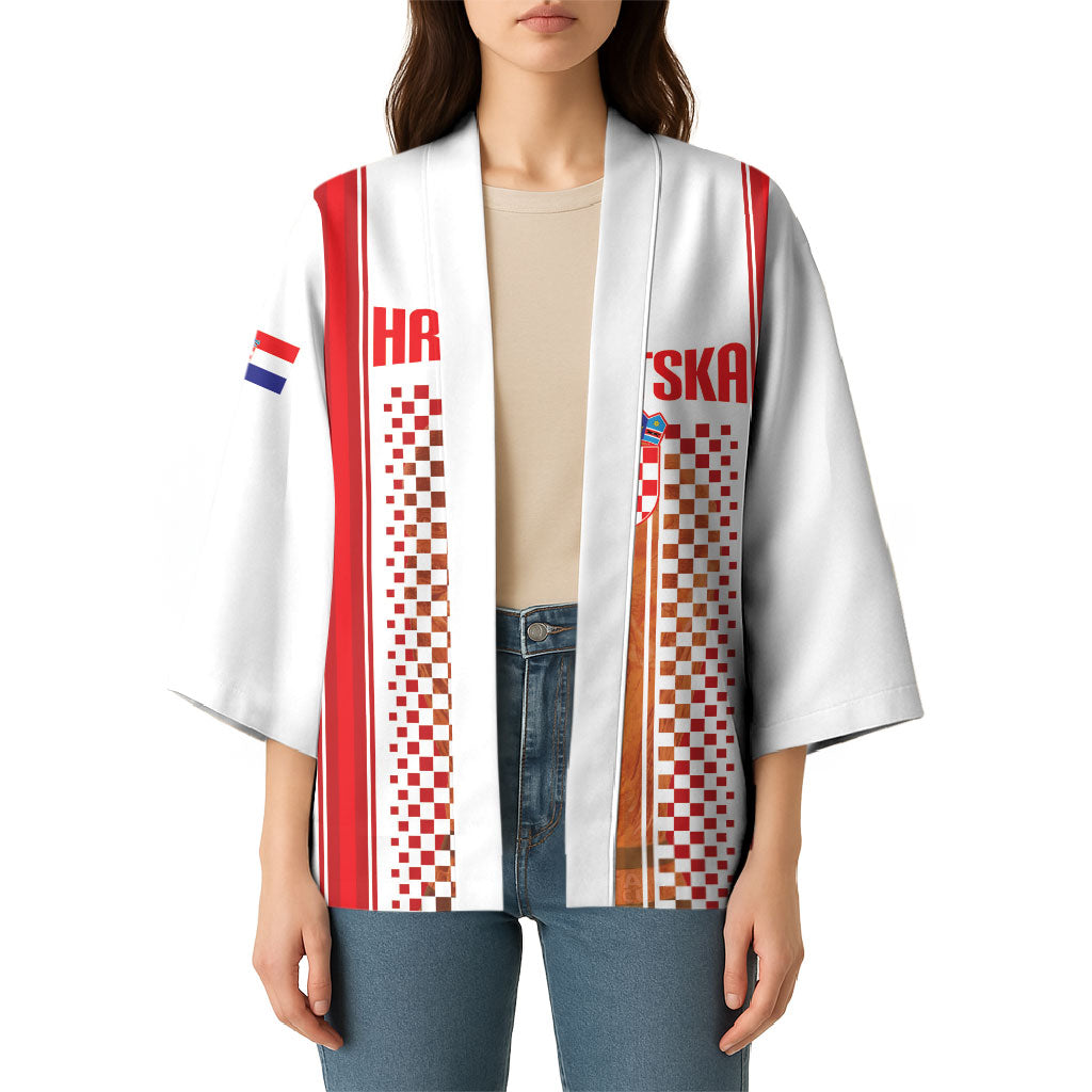Custom Croatia Football 2026 Kimono Hrvatska Checkerboard Trophy Style
