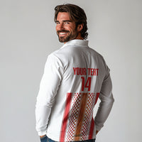 Custom Croatia Football 2026 Long Sleeve Polo Shirt Hrvatska Checkerboard Trophy Style