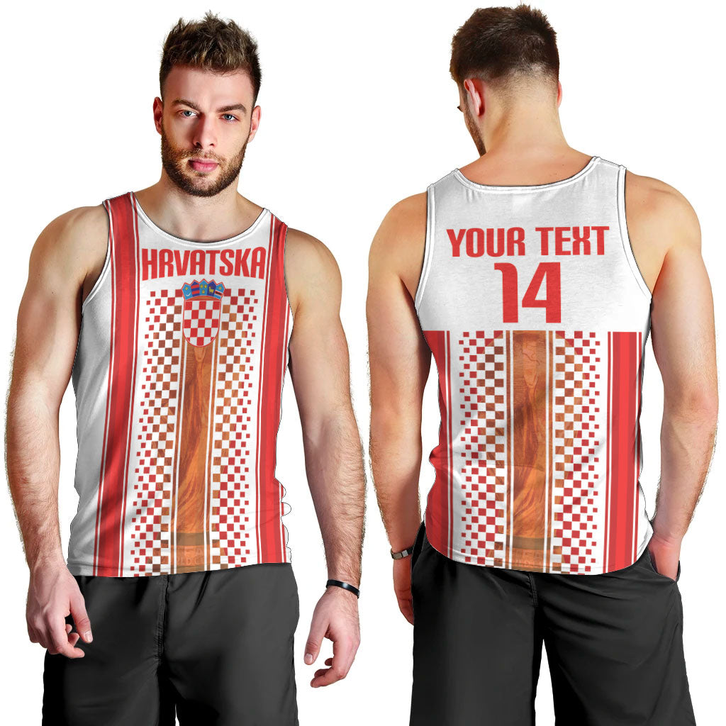 Custom Croatia Football 2026 Men Tank Top Hrvatska Checkerboard Trophy Style