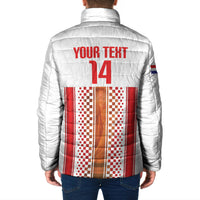 Custom Croatia Football 2026 Padded Jacket Hrvatska Checkerboard Trophy Style