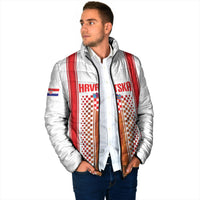 Custom Croatia Football 2026 Padded Jacket Hrvatska Checkerboard Trophy Style