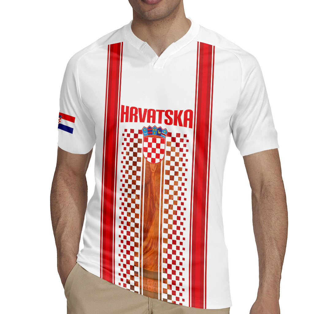 Custom Croatia Football 2026 Rugby Jersey Hrvatska Checkerboard Trophy Style