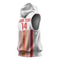 Custom Croatia Football 2026 Sleeveless Hoodie Hrvatska Checkerboard Trophy Style