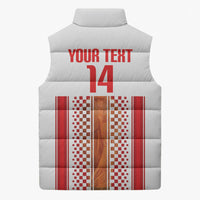 Custom Croatia Football 2026 Sleeveless Puffer Jacket Hrvatska Checkerboard Trophy Style
