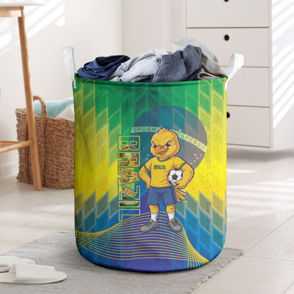 Brazil Football 2026 Laundry Basket Canarinho Mascot Bate no Peito