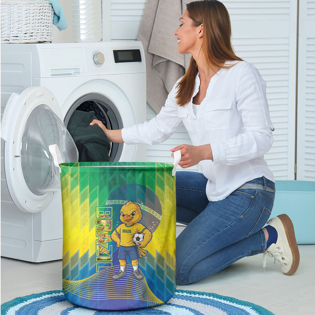 Brazil Football 2026 Laundry Basket Canarinho Mascot Bate no Peito