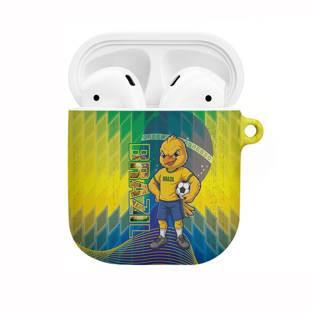 Brazil Football 2026 AirPods Case Canarinho Mascot Bate no Peito