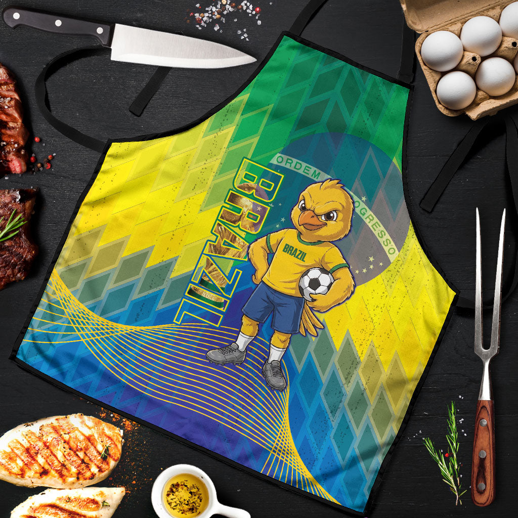 Brazil Football 2026 Apron Canarinho Mascot Bate no Peito