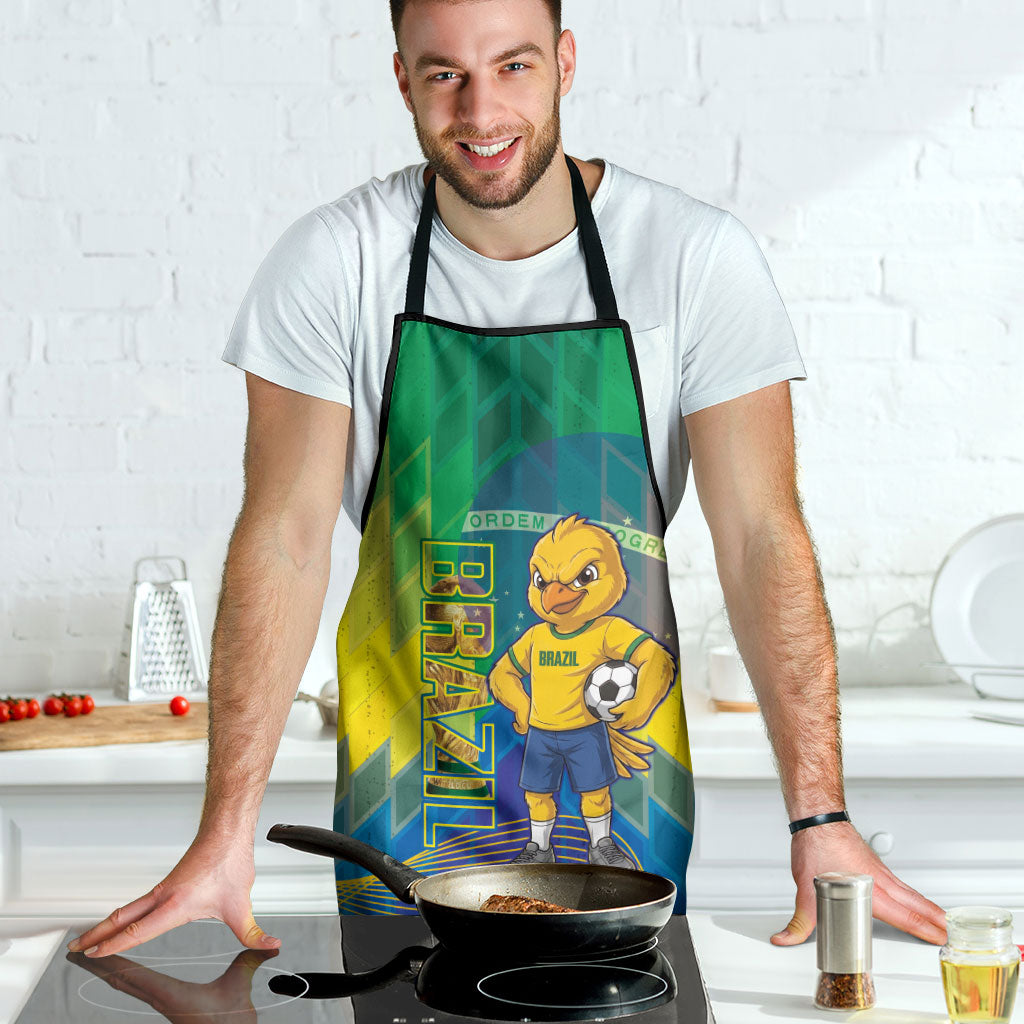 Brazil Football 2026 Apron Canarinho Mascot Bate no Peito