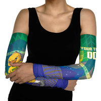 Custom Brazil Football 2026 Arm Sleeves Canarinho Mascot Bate no Peito