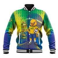 Custom Brazil Football 2026 Baseball Jacket Canarinho Mascot Bate no Peito