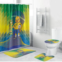 Brazil Football 2026 Bathroom Set Canarinho Mascot Bate no Peito