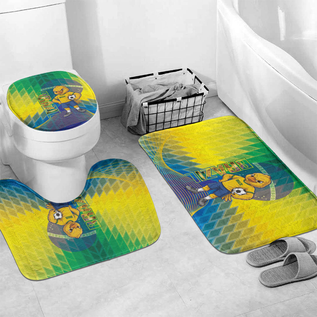Brazil Football 2026 Bathroom Set Canarinho Mascot Bate no Peito
