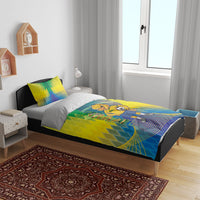 Brazil Football 2026 Bedding Set Canarinho Mascot Bate no Peito