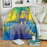 Brazil Football 2026 Blanket Canarinho Mascot Bate no Peito