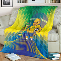 Brazil Football 2026 Blanket Canarinho Mascot Bate no Peito