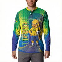 Custom Brazil Football 2026 Button Sweatshirt Canarinho Mascot Bate no Peito