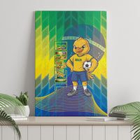Brazil Football 2026 Canvas Wall Art Canarinho Mascot Bate no Peito