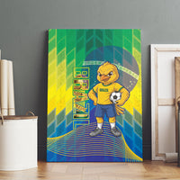 Brazil Football 2026 Canvas Wall Art Canarinho Mascot Bate no Peito