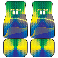 Custom Brazil Football 2026 Car Mats Canarinho Mascot Bate no Peito
