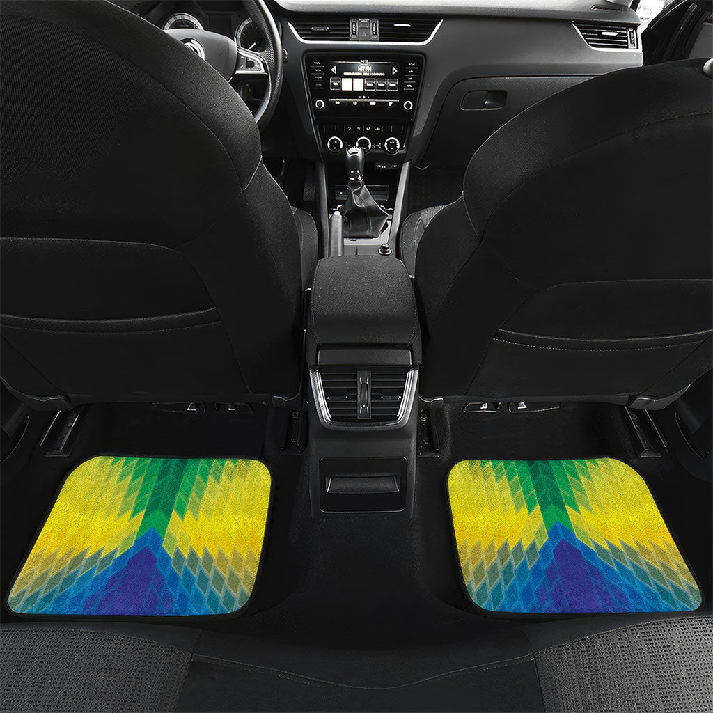 Custom Brazil Football 2026 Car Mats Canarinho Mascot Bate no Peito