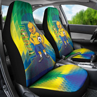 Brazil Football 2026 Car Seat Cover Canarinho Mascot Bate no Peito