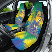 Brazil Football 2026 Car Seat Cover Canarinho Mascot Bate no Peito