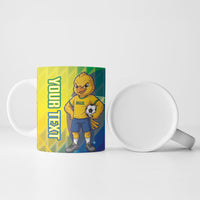 Custom Brazil Football 2026 Ceramic Mug Canarinho Mascot Bate no Peito