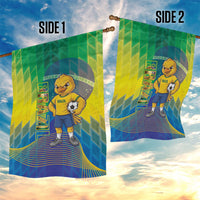 Brazil Football 2026 Garden Flag Canarinho Mascot Bate no Peito